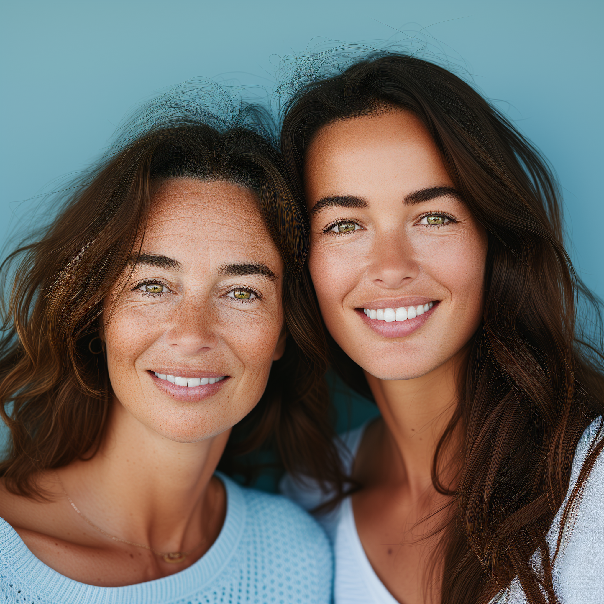 A smiling mother and daughter duo | Source: Midjourney